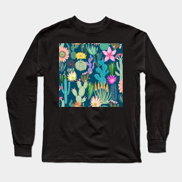 Desert cactus Long Sleeve T-Shirt by Papergrape